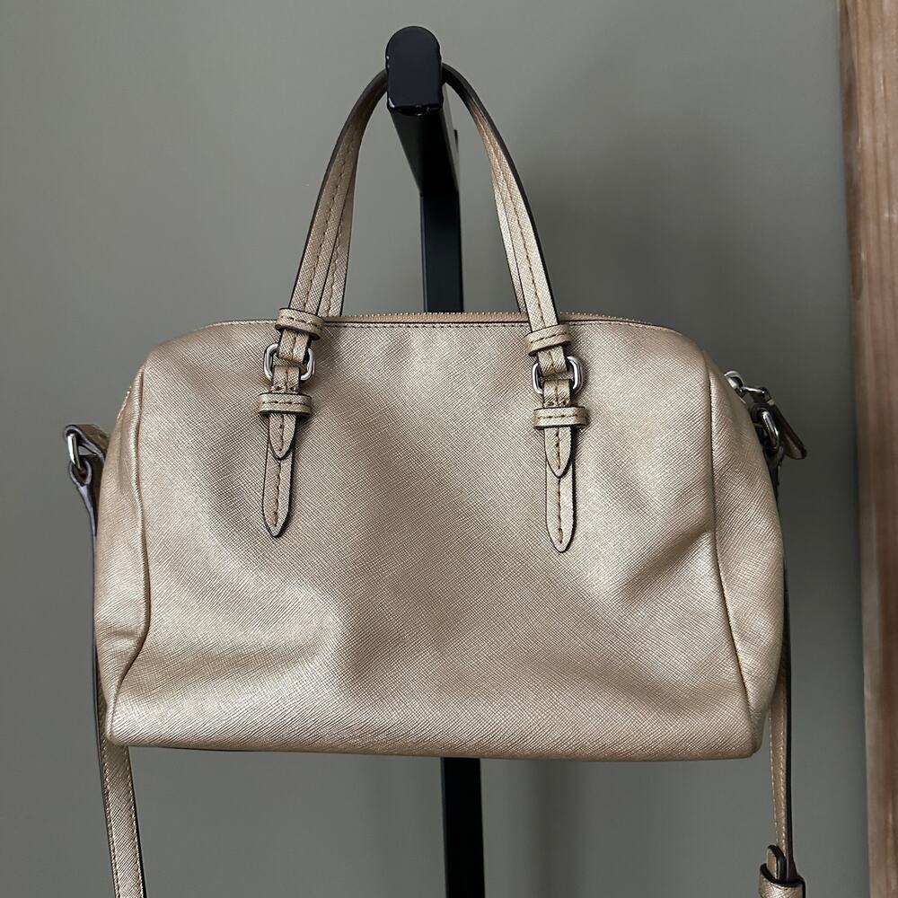 Coach Peyton Mini Metallic Crossbody Purse - Picture 3 of 9